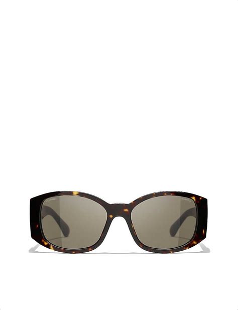 CHANEL 5450 Oval Acetate Sunglasses .